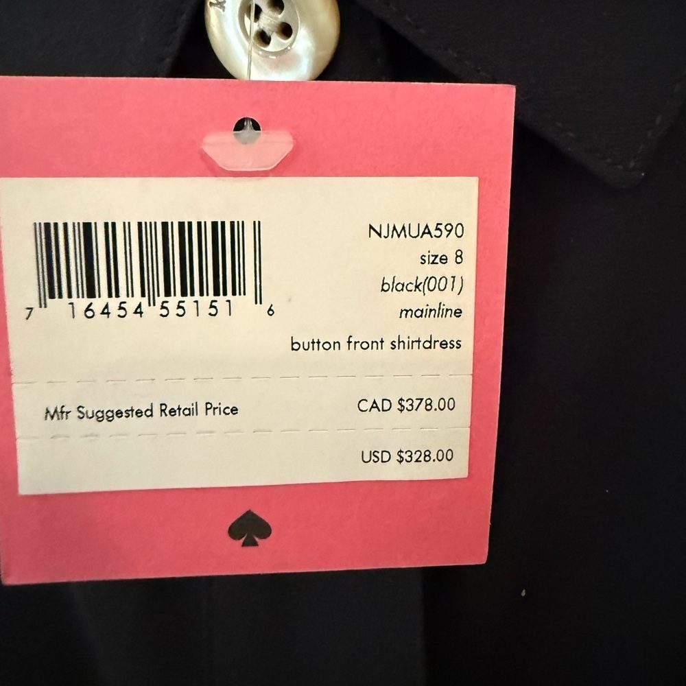 Kate Spade New York black mainline button up long dress - Picture 5 of 5